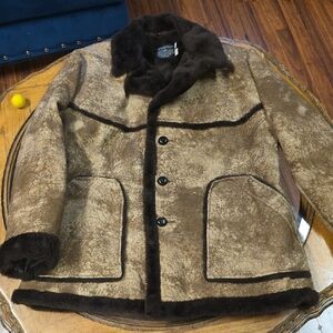 Men's Brown Shearling Jacket